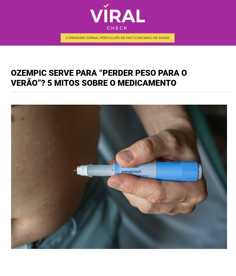 Ozempic serve para “perder peso para o verão”? - Dra. Joana Menezes Nunes